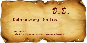 Debreczeny Dorina névjegykártya